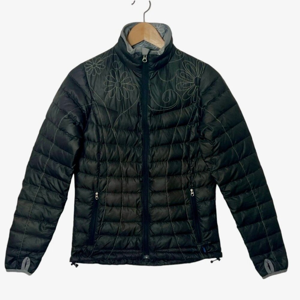 Kuhl Goose Down Womens XS Puffer Jacket Mink Floral Embroidered Winter‎